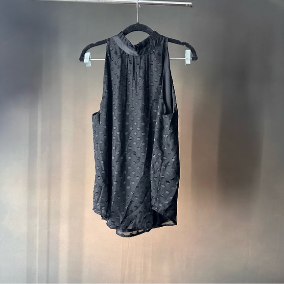 Ann Taylor Tops - Polka dot Ann Taylor black business top. Large #A43